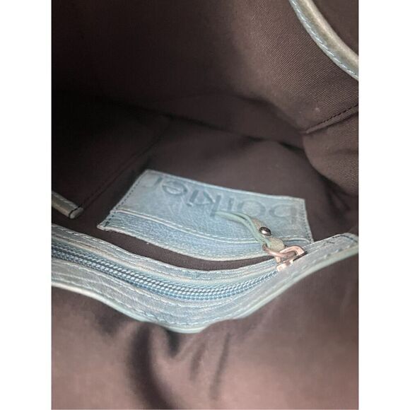 Botkier Light Blue Zipper Embellished Shoulder Bag - Picture 10 of 11